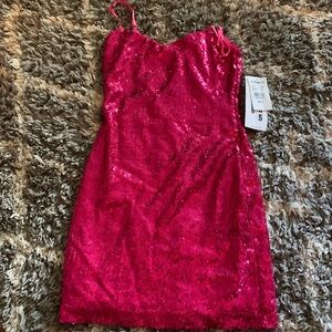 NWT pink sequence dress